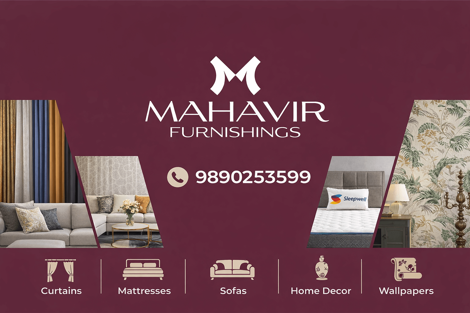 Mahavir Foam & Furnishings – Curtains, Sofa, Wallpapers & Mattresses