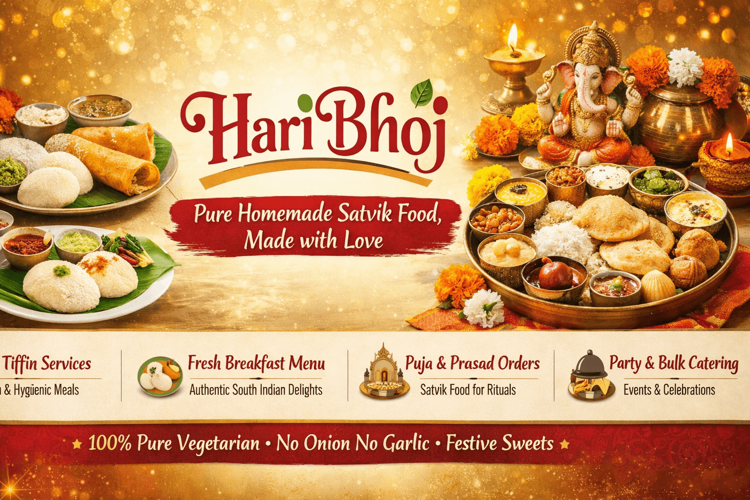 HariBhoj | Tiffin Services | Breakfast | Bulk Orders | Vegetarian